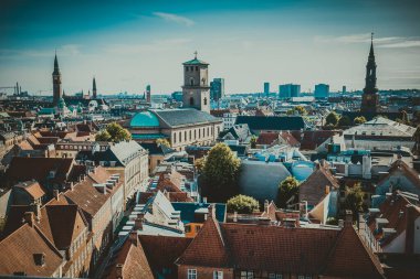 Kopenhag Şehri, Danimarka, İskandinavya. Güzel bir yaz günü