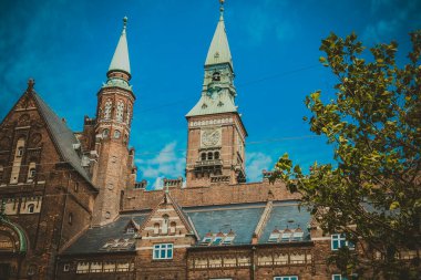 Kopenhag, Danimarka - 16 Temmuz 2019. Kopenhag Şehri, Danimarka, İskandinavya. Güzel bir yaz günü