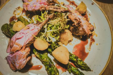 Sebzeli ızgara dana eti.