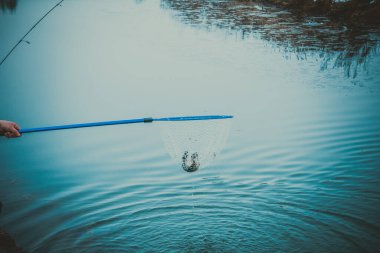 Gölde alabalık avı