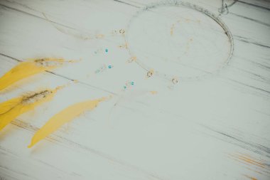 Ahşap sanat arka planında düş kapanı