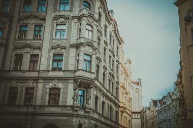 Güz Prag 'ın güzel sokakları ve mimarisi