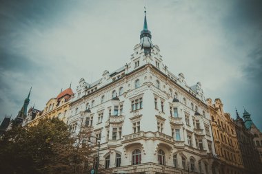 Güz Prag 'ın güzel sokakları ve mimarisi