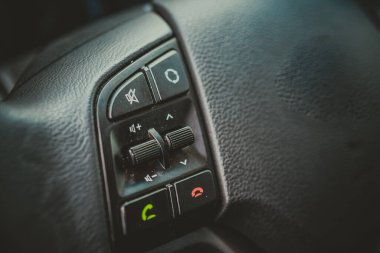 Modern bir arabanın içi. Arabaların temasının arkaplanı