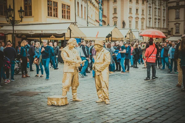 Smukke Gader Arkitektur Efteråret Prag - Stock-foto