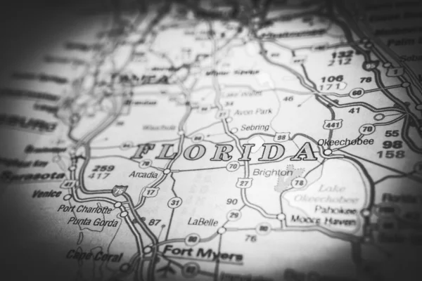 Florida Estado Mapa Fondo —  Fotos de Stock