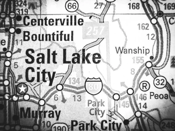Salt Lake City Usa Karta Bakgrund — Stockfoto