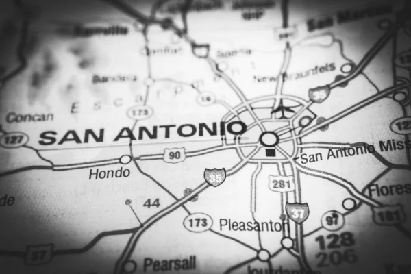 San Antonio Stati Uniti America Mappa Sfondo Del Viaggio — Foto Stock