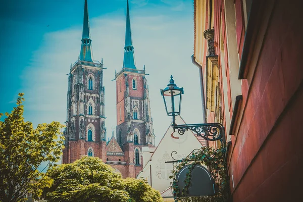 Красивые Церкви Вроцлава Достопримечательности Путешествия Европе — стоковое фото
