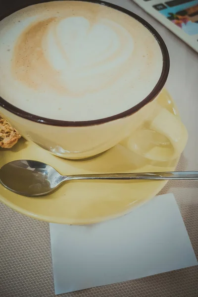 Cup of coffee in cafe food background