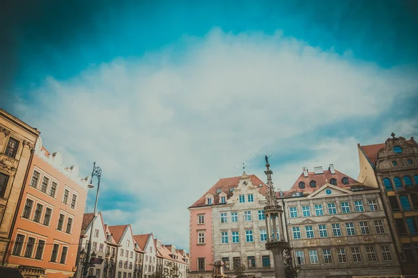 Place Centrale Marché Wroclaw Avec Vieilles Maisons Colorées — Photo