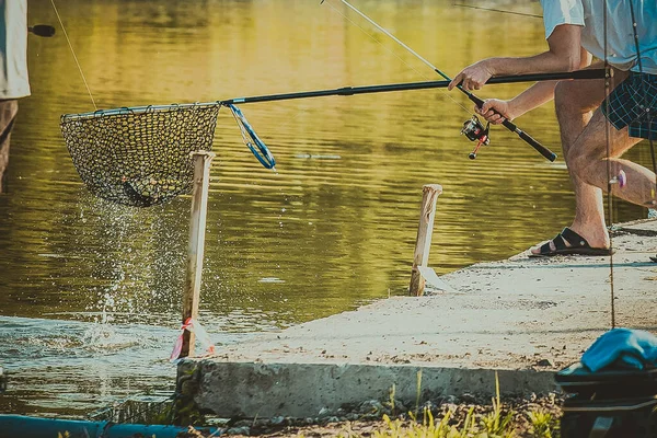 Torneio Pesca Recreação Natureza Fundo — Fotografia de Stock