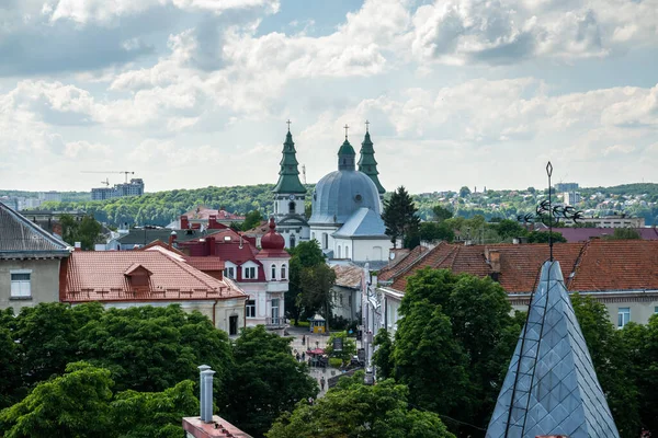 Bela Cidade Ucraniana Ternopil Ruas Ternopil — Fotografia de Stock