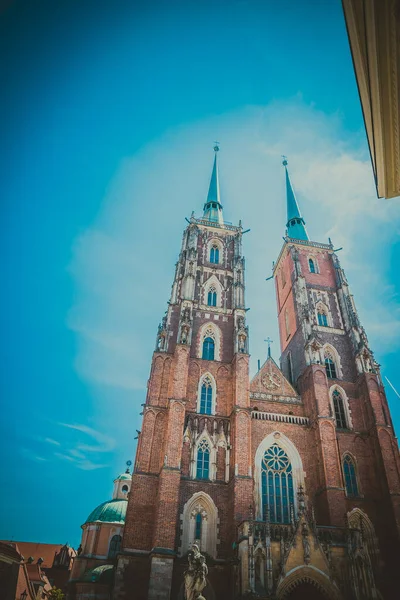 Maravillosa Arquitectura Iglesias Wroclaw — Foto de Stock