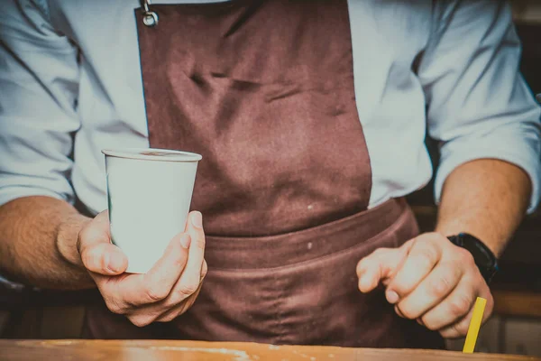 Café Cafetería Fondo Comida Barista — Foto de Stock