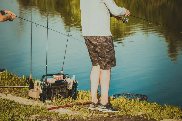 Torneo Pesca Recreación Naturaleza Fondo — Foto de Stock