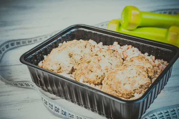 Gezond Eten Lunchbox Dieetconcept — Stockfoto