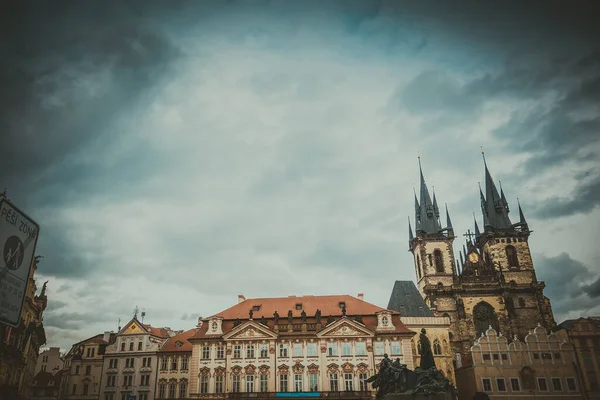 Прекрасні Вулиці Архітектура Осінньої Праги — стокове фото