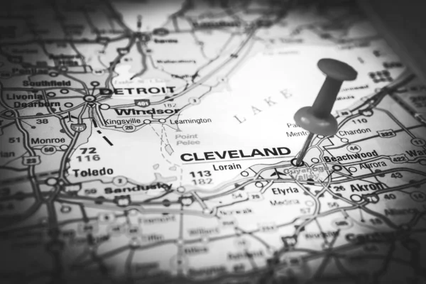 Cleveland Usa Mapa Antecedentes —  Fotos de Stock