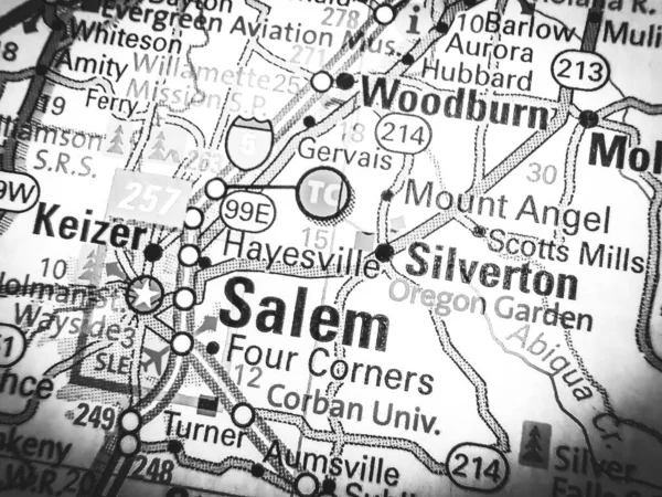 Salem Usa Map — Stock Photo, Image