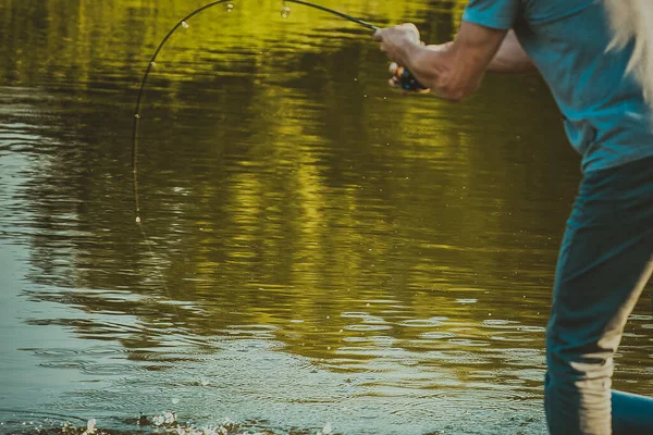 Torneio Pesca Recreação Natureza Fundo — Fotografia de Stock