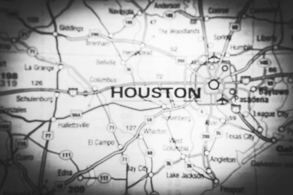 Houston Mapie Podróży Tło Usa — Zdjęcie stockowe