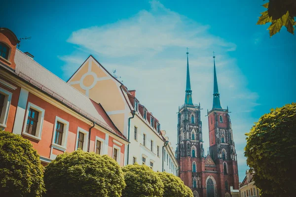 Όμορφες Εκκλησίες Του Βρότσλαβ Αξιοθέατα Ταξίδια Στην Ευρώπη — Φωτογραφία Αρχείου