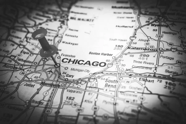 Chicago on the map