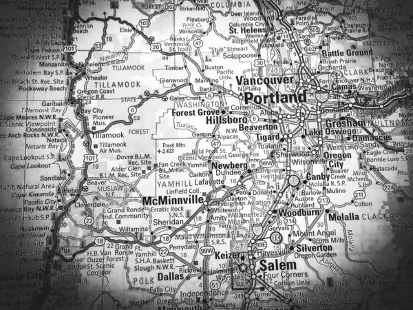 Portland Stany Zjednoczone Mapa Tła — Zdjęcie stockowe