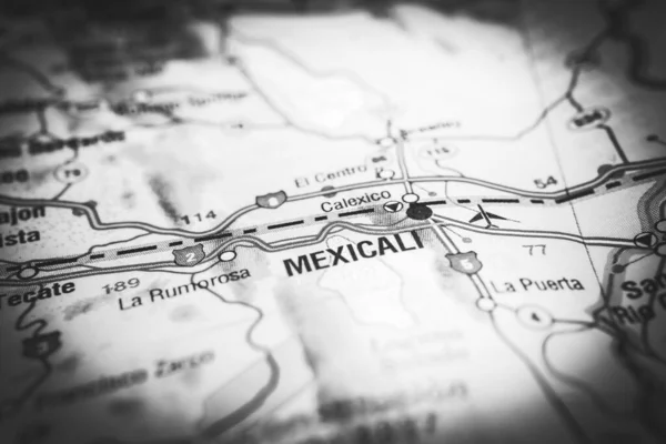 Mexicali Mapa Fondo —  Fotos de Stock