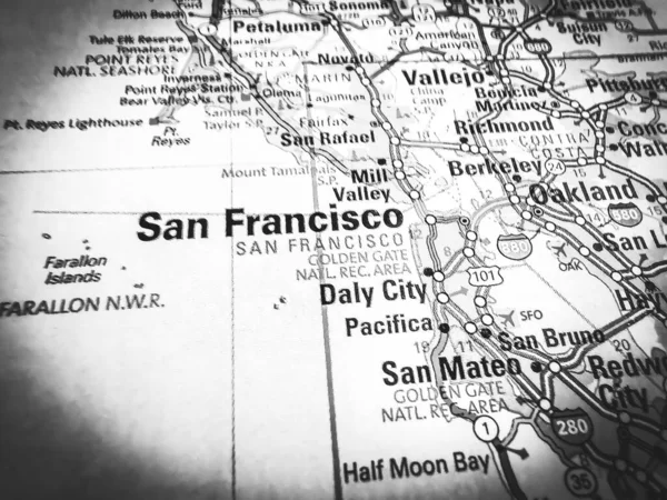 Mapa São Francisco Nos Eua — Fotografia de Stock