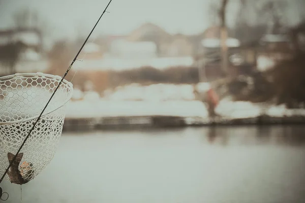 Fundo Pesca Lago Truta — Fotografia de Stock