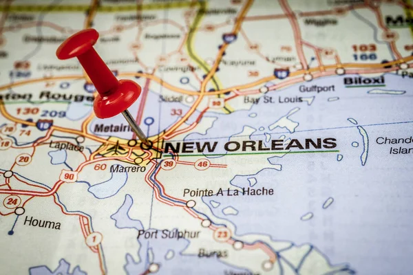 New Orleans Usa Map Background — 스톡 사진