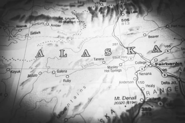 Alaska Estado Mapa Fondo —  Fotos de Stock