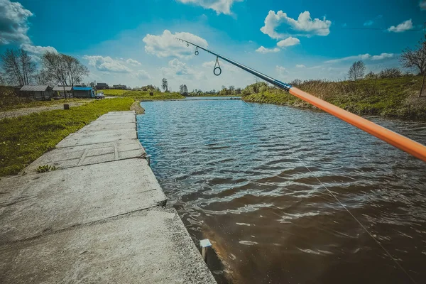 Рыбалка Отдых Городом Предпосылки Теме Отдыха — стоковое фото