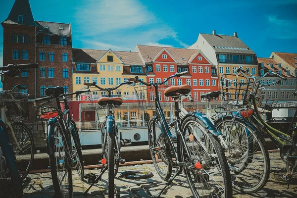 Kopenhag Sokakları Eğlence Yerleri Kopenhag Gezisi — Stok fotoğraf