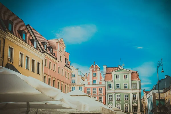 Wroclaw Centrale Markt Plein Met Oude Kleurrijke Huizen — Stockfoto