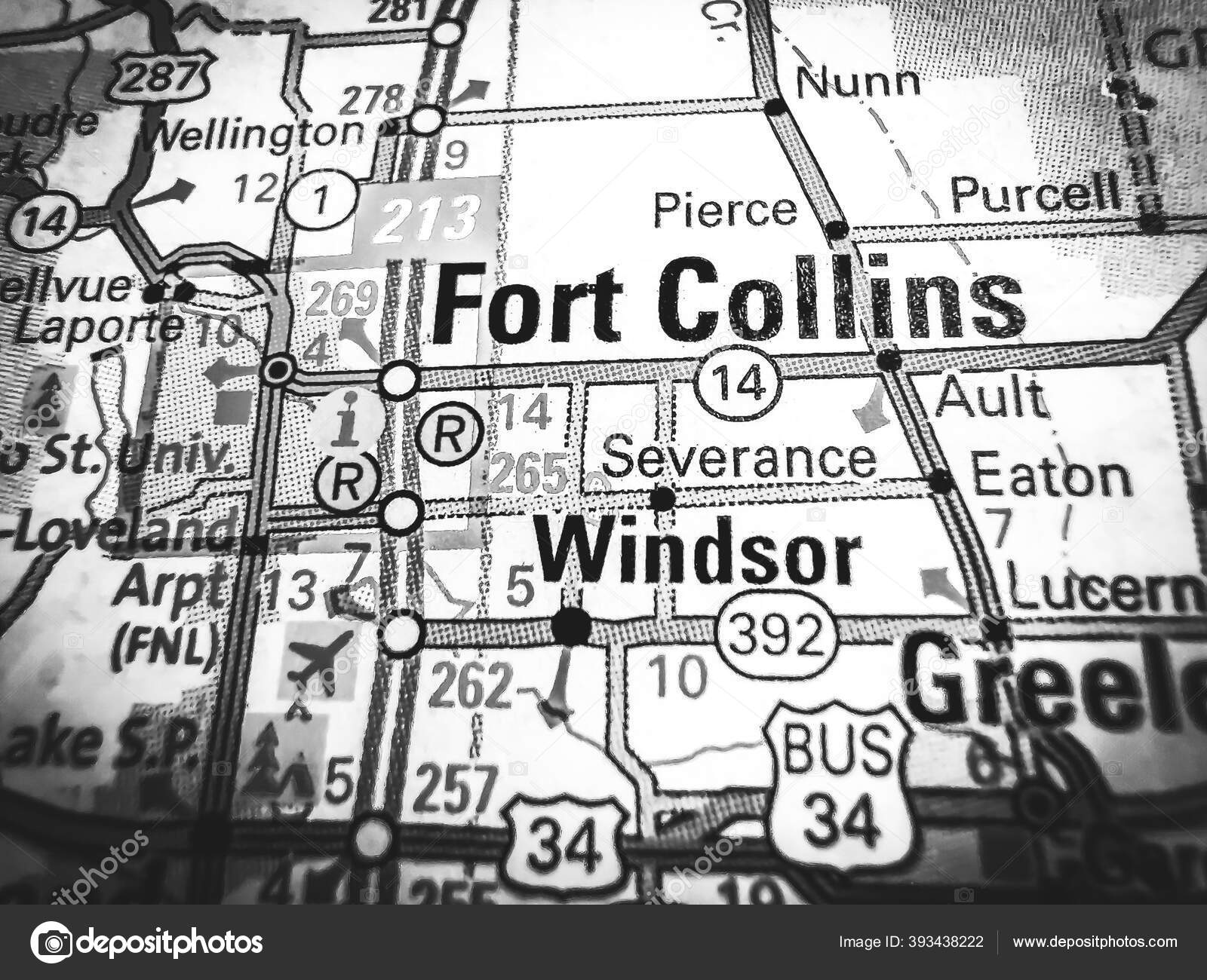 Fort Collins Usa Map Background Stock Photo by ©aallm 393438222