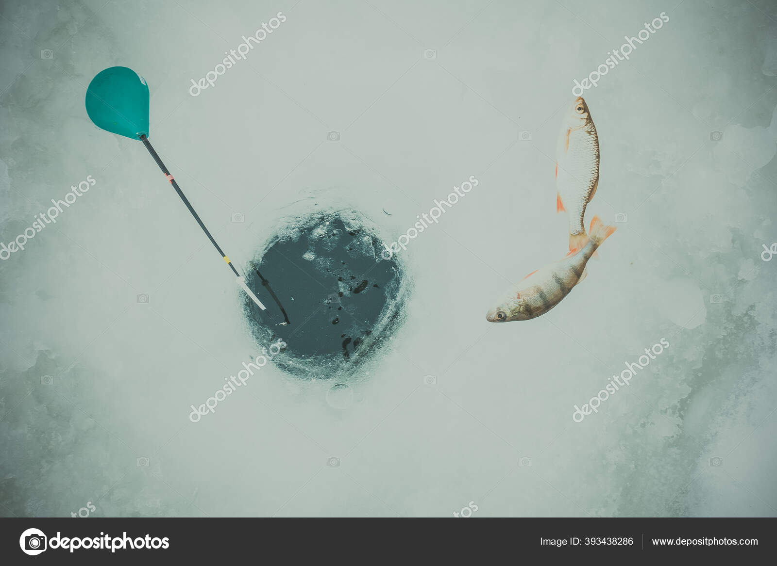Winter Ice Fishing Background Stock Photo by ©aallm 393438286