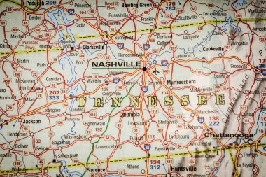 ABD haritasında Nashville