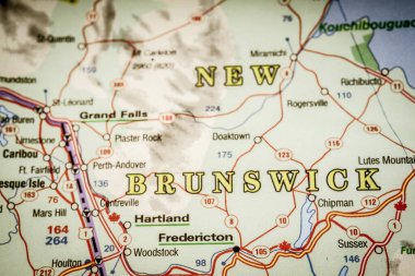 Kanada haritasında Yeni Brunswick