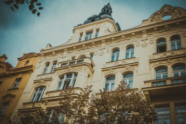 Güz Prag 'ın güzel sokakları ve mimarisi