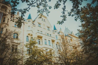 Güz Prag 'ın güzel sokakları ve mimarisi