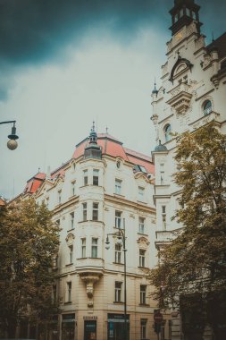Güz Prag 'ın güzel sokakları ve mimarisi