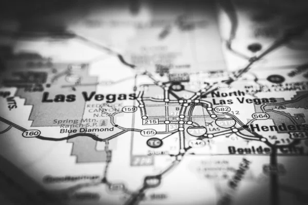 Las Vegas Mappa Usa Sfondo Viaggio — Foto Stock