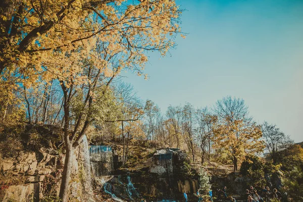 Outono Lindo Belo Parque Histórico — Fotografia de Stock