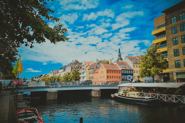 Gatorna Och Attraktioner Köpenhamn Resa Till Köpenhamn — Stockfoto