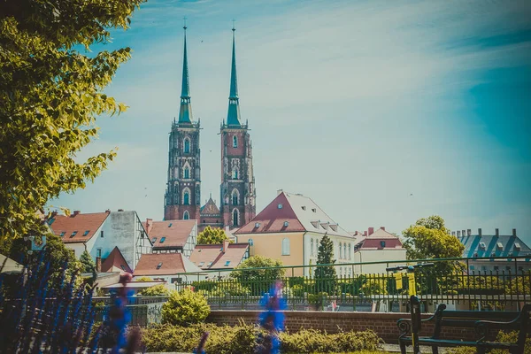 Όμορφες Εκκλησίες Του Βρότσλαβ Αξιοθέατα Ταξίδια Στην Ευρώπη — Φωτογραφία Αρχείου