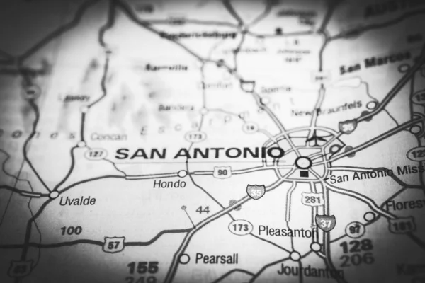 San Antonio Usa Mapa Antecedentes —  Fotos de Stock