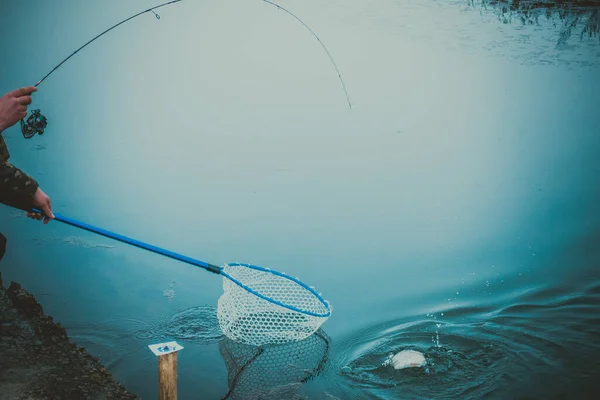 Öring Fiske Sjön — Stockfoto